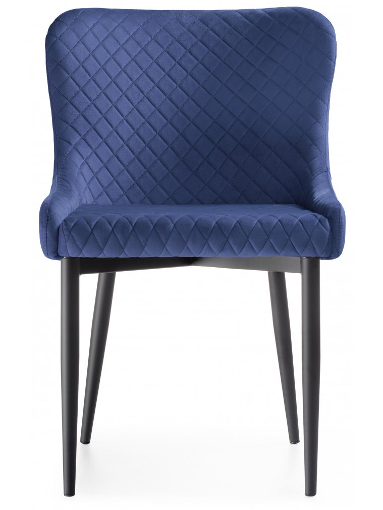 Стул на металлокаркасе Teo dark blue / black