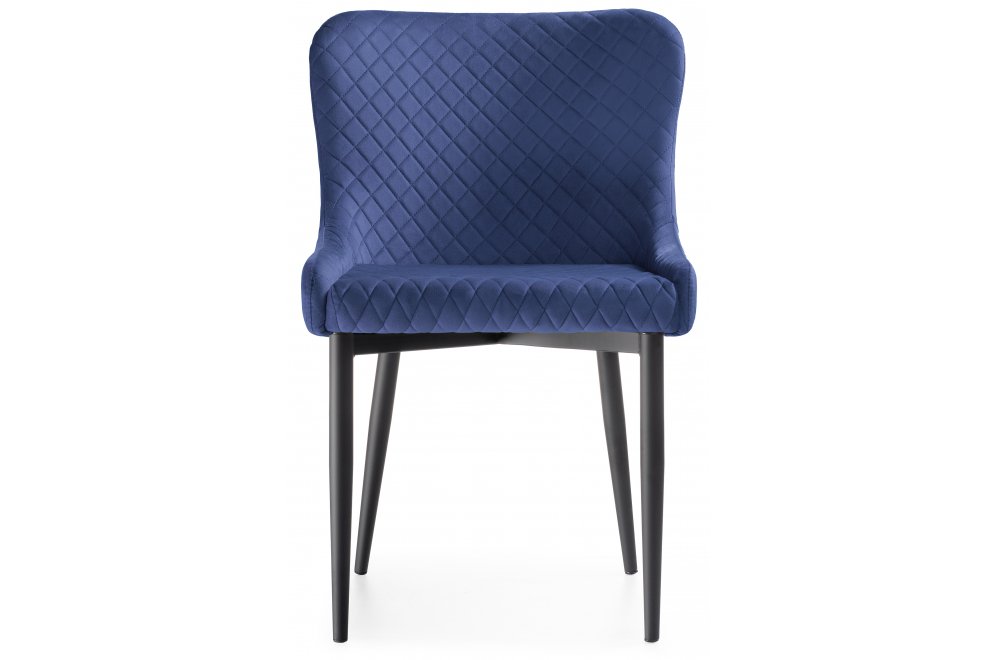 Стул на металлокаркасе Teo dark blue / black