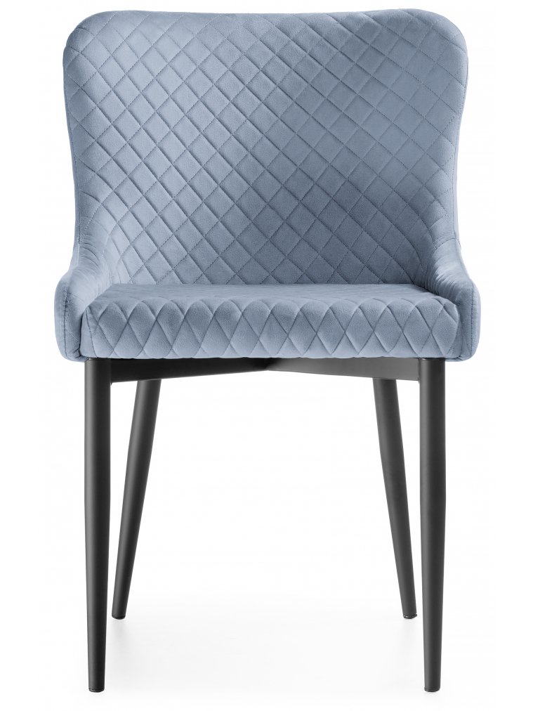 Стул на металлокаркасе Teo light blue / black