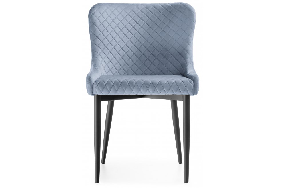 Стул на металлокаркасе Teo light blue / black