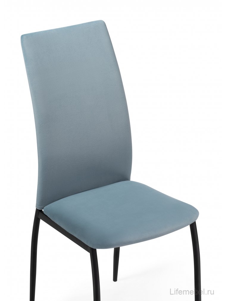 Стул на металлокаркасе Tod light blue / black