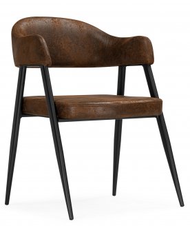 Стул на металлокаркасе Twin brown / black