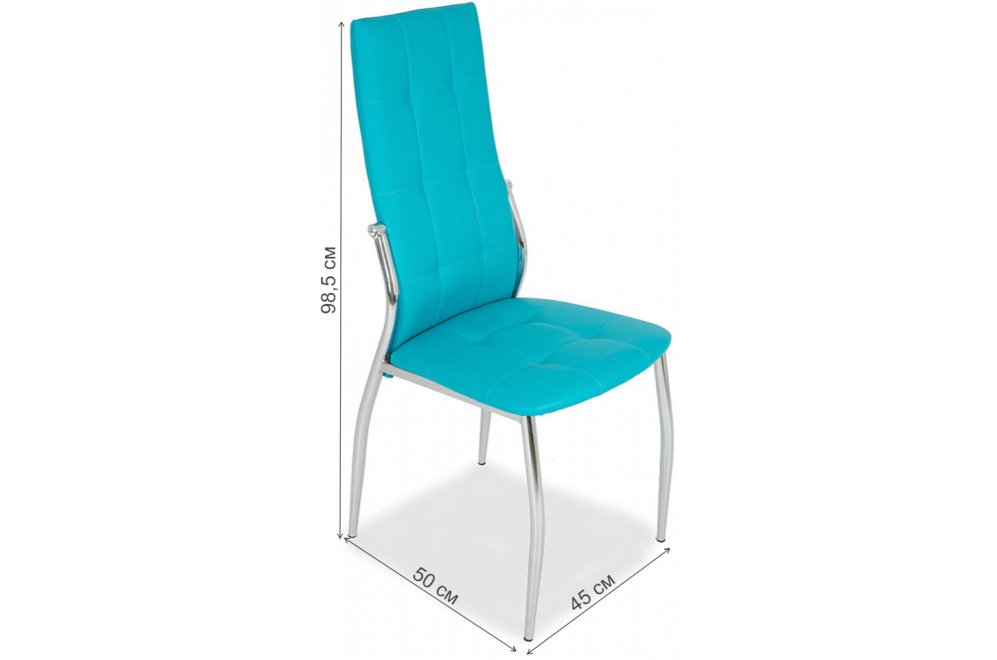 Стул на металлокаркасе LH-68 aquamarine (46tp)