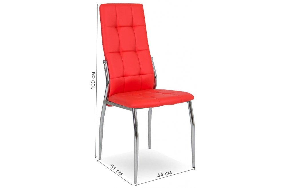 Стул на металлокаркасе LH-68 red (s20)