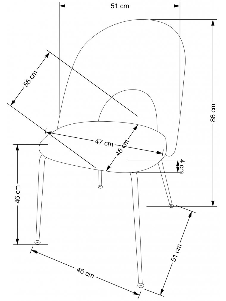 Стул на металлокаркасе Умеи разноцветный