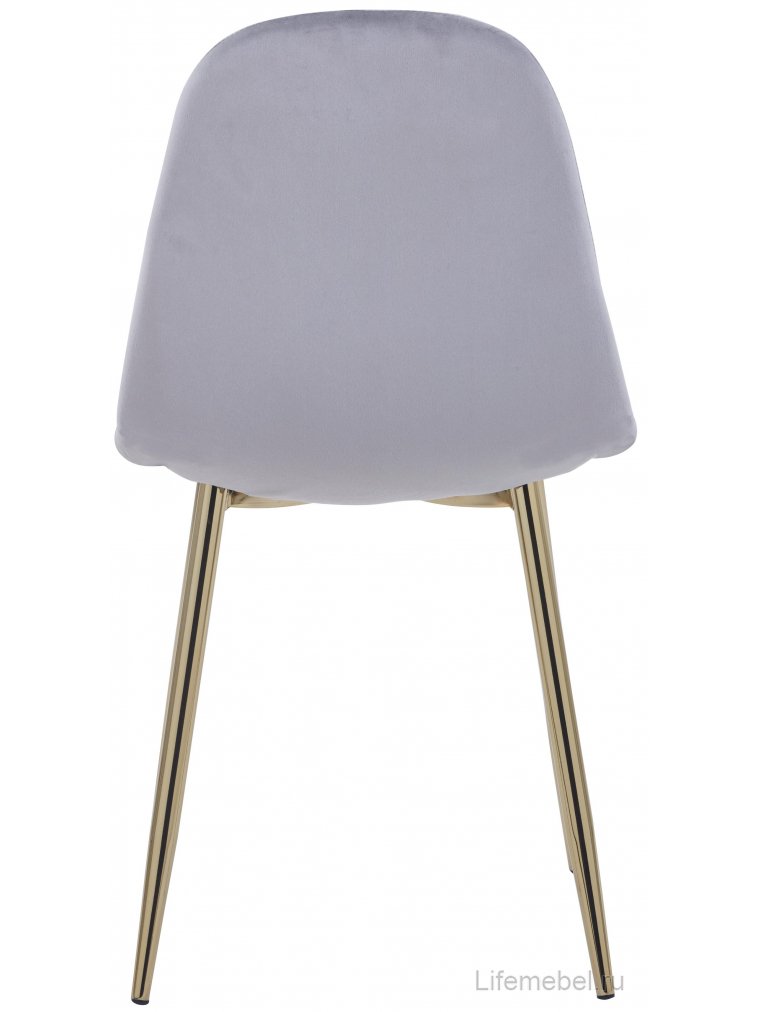 Стул на металлокаркасе Валли 2 велюр серый / золото