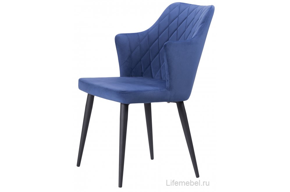 Стул на металлокаркасе Velen dark blue