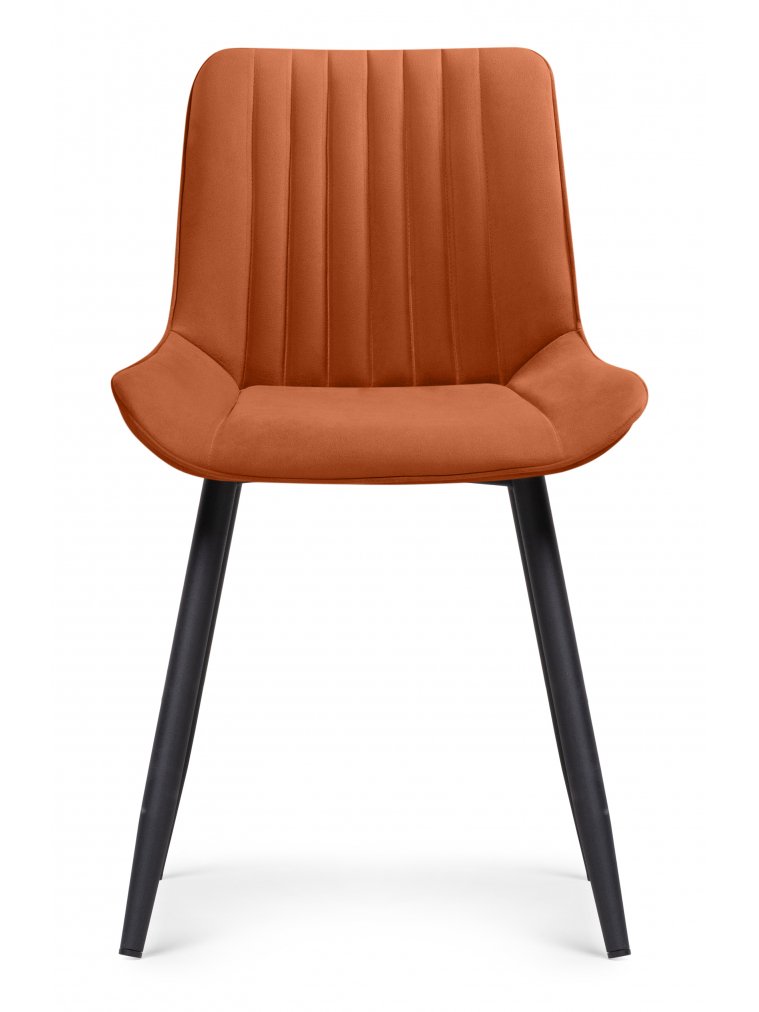 Стул на металлокаркасе Вейв кирпичный ZD 432 / черный каркас