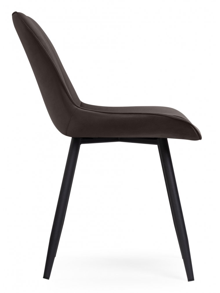 Стул на металлокаркасе Вейв коричневый GL 08 / черный каркас