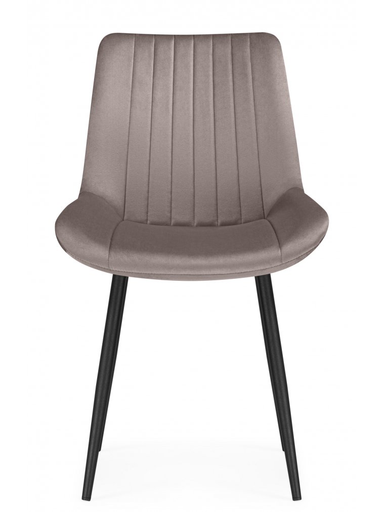 Стул на металлокаркасе Вейв латте / черный