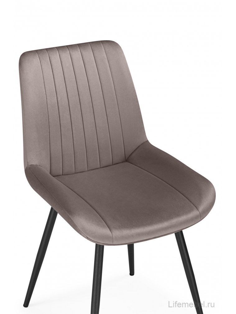 Стул на металлокаркасе Вейв латте / черный