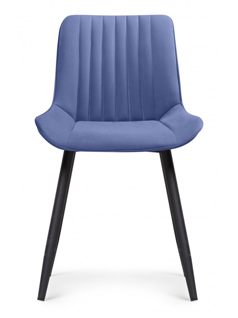 Стул на металлокаркасе Вейв синий ZD 754 / черный каркас