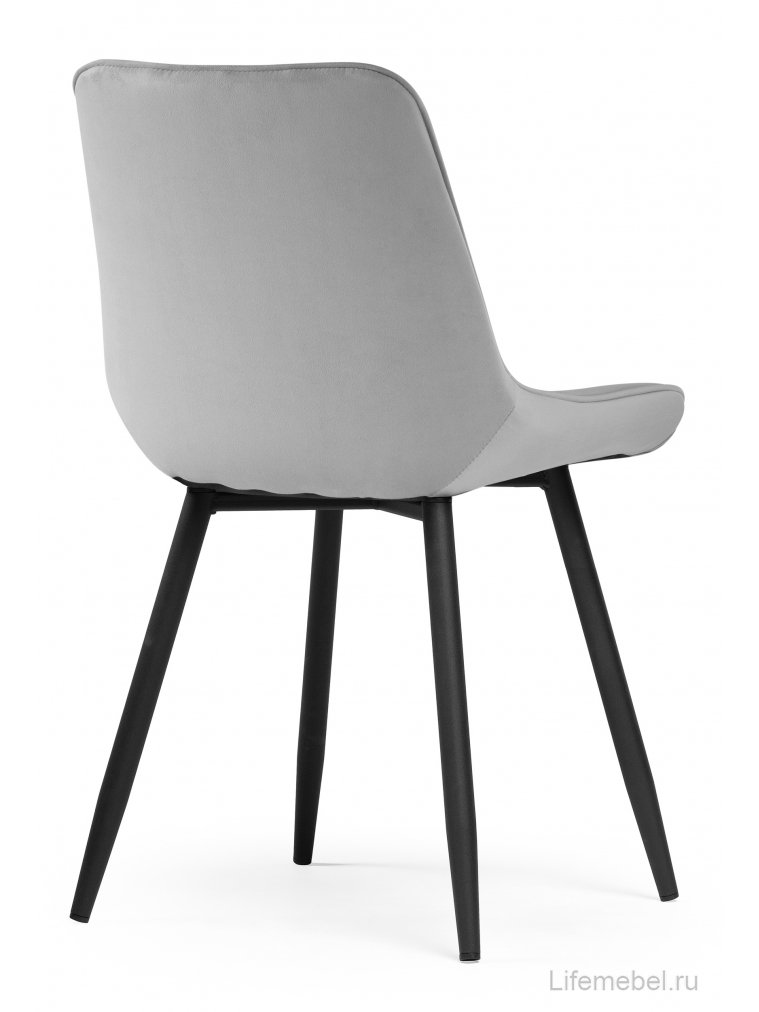 Стул на металлокаркасе Вейв вращающийся светло-серый (hl 63) / черный каркас