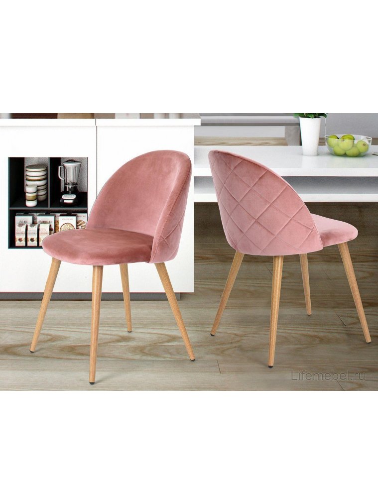 Стул на металлокаркасе Vivian пудровый