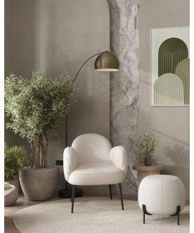 Дизайнерский стул Wave Stripes, букле белый