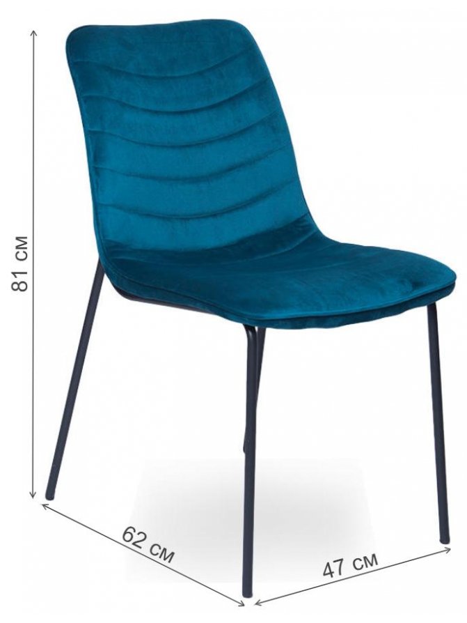 Стул на металлокаркасе Тревор бархат emerald 8167-64 / black