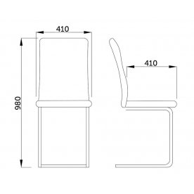 Стул на металлокаркасе Zefir