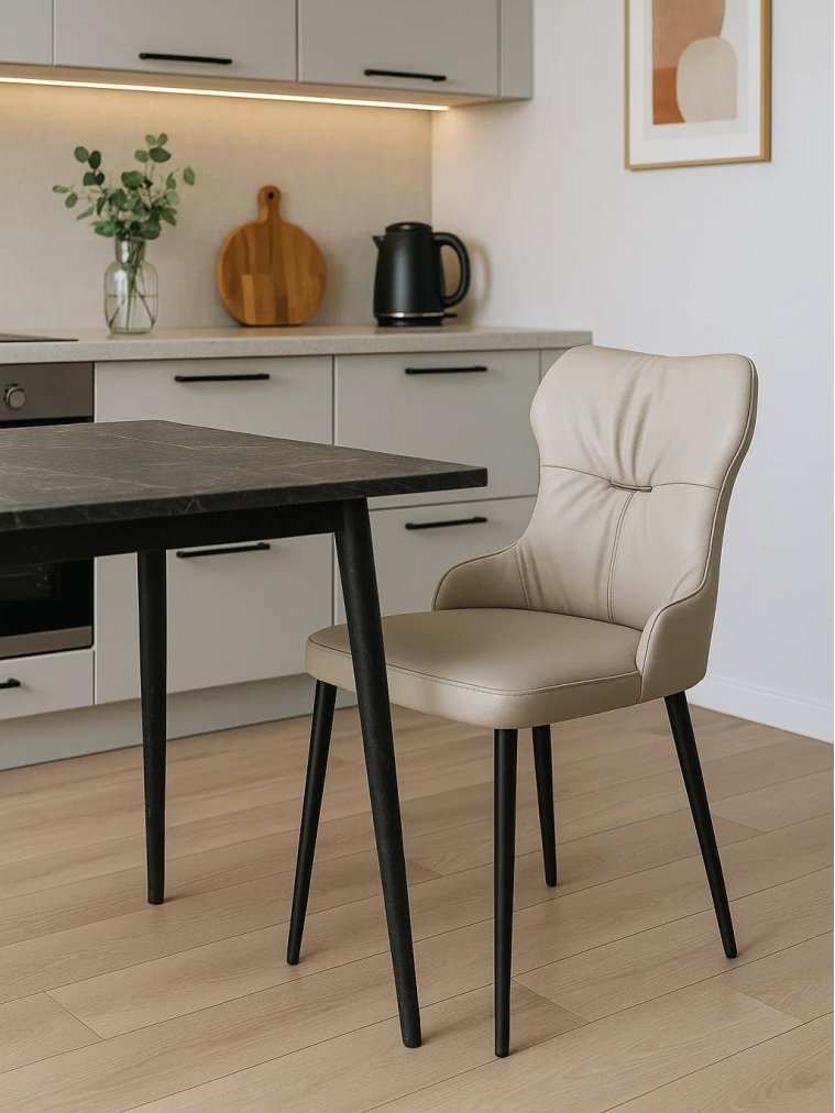 Стул на металлокаркасе Neli beige / black