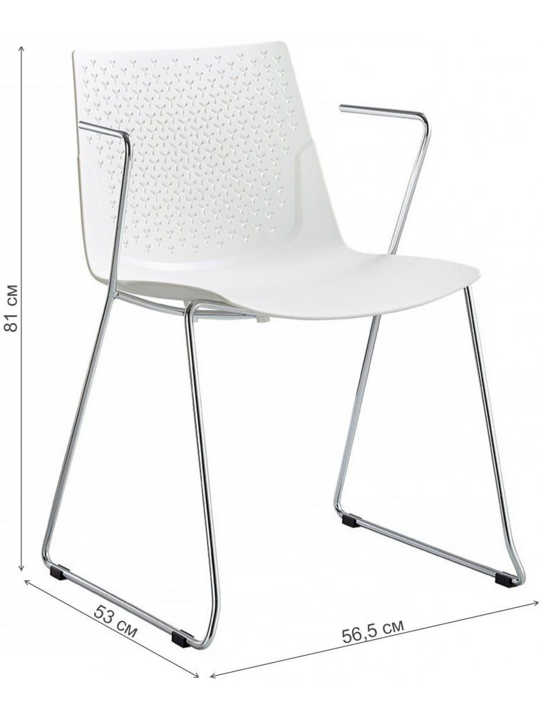 Стул на металлокаркасе FX-05F белый