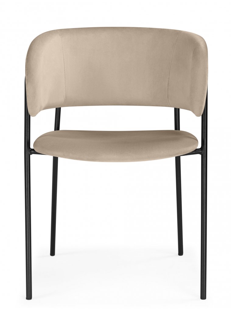 Стул на металлокаркасе Осло темно-бежевый (H-07) / черный