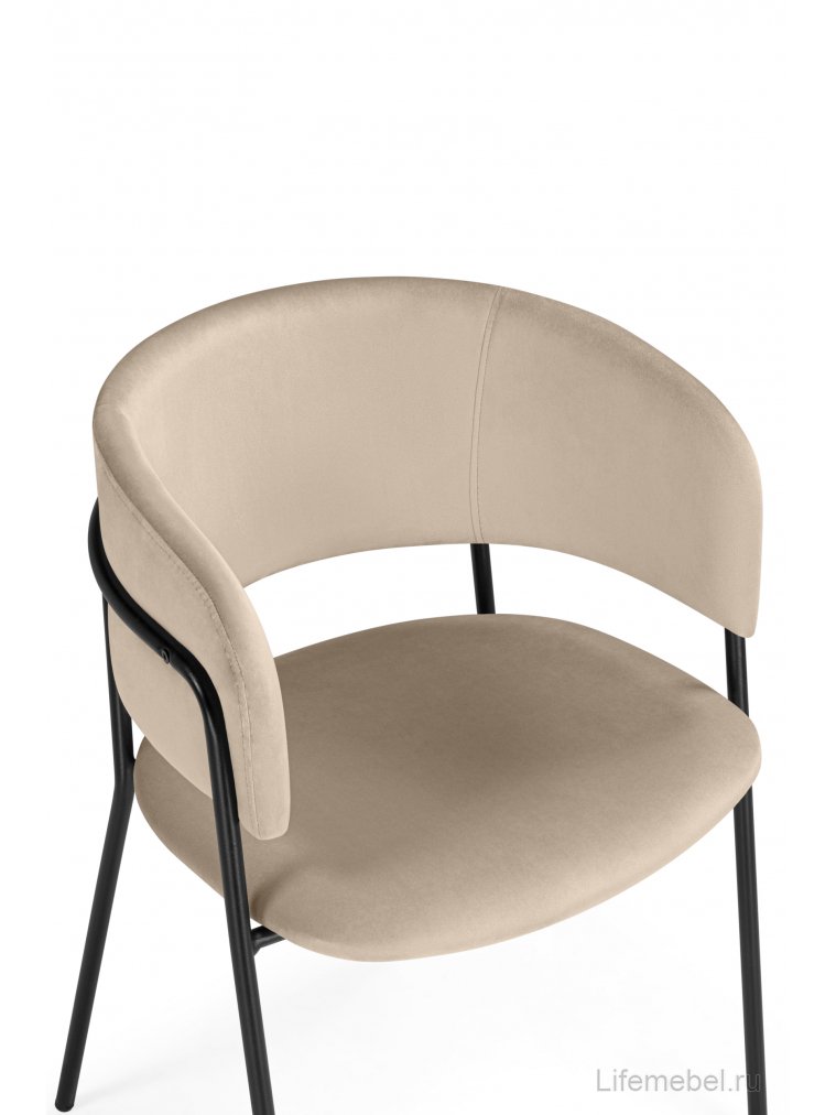 Стул на металлокаркасе Осло темно-бежевый (H-07) / черный