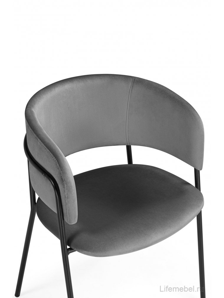 Стул на металлокаркасе Осло темно-серый (H-15) / черный