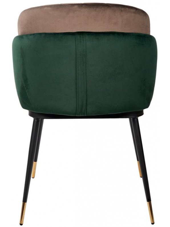 Стул на металлокаркасе Peki зеленый / коричневый