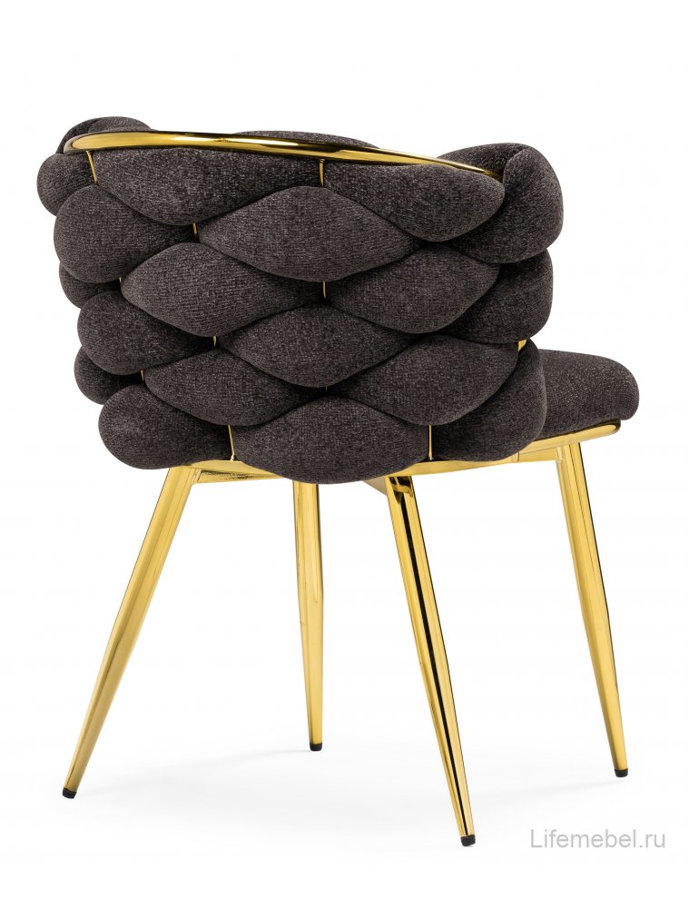 Стул на металлокаркасе Rendi gold / gray - Уцененный экземпляр