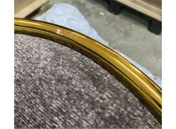 Стул на металлокаркасе Rendi gold /  gray  - Уцененный экземпляр