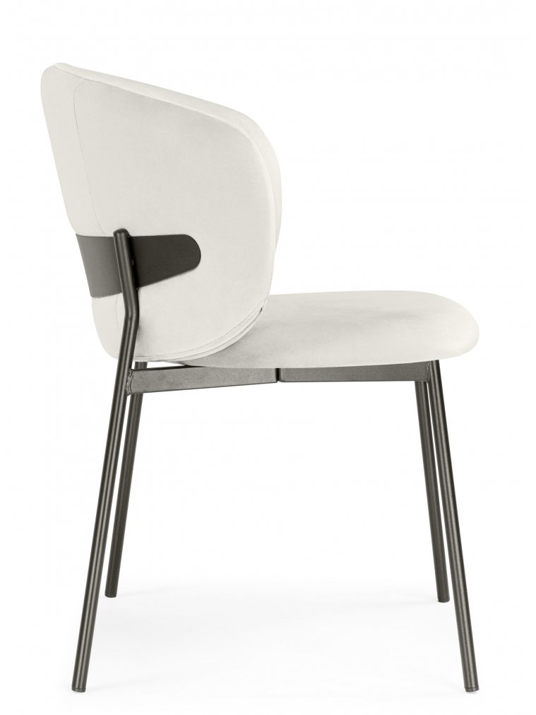 Стул на металлокаркасе Рикко белый (milk) / черный