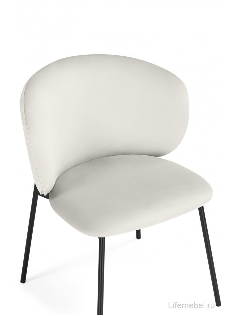 Стул на металлокаркасе Рикко белый (milk) / черный