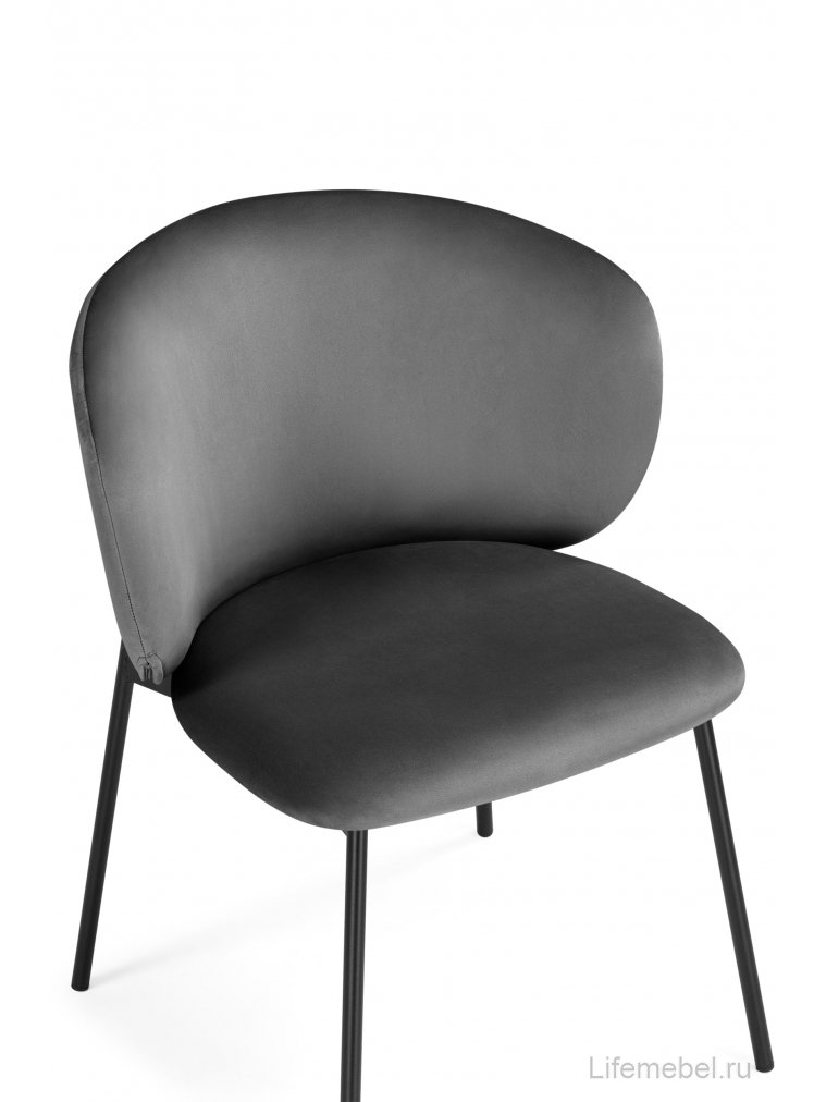 Стул на металлокаркасе Рикко темно-серый (H-15) / черный