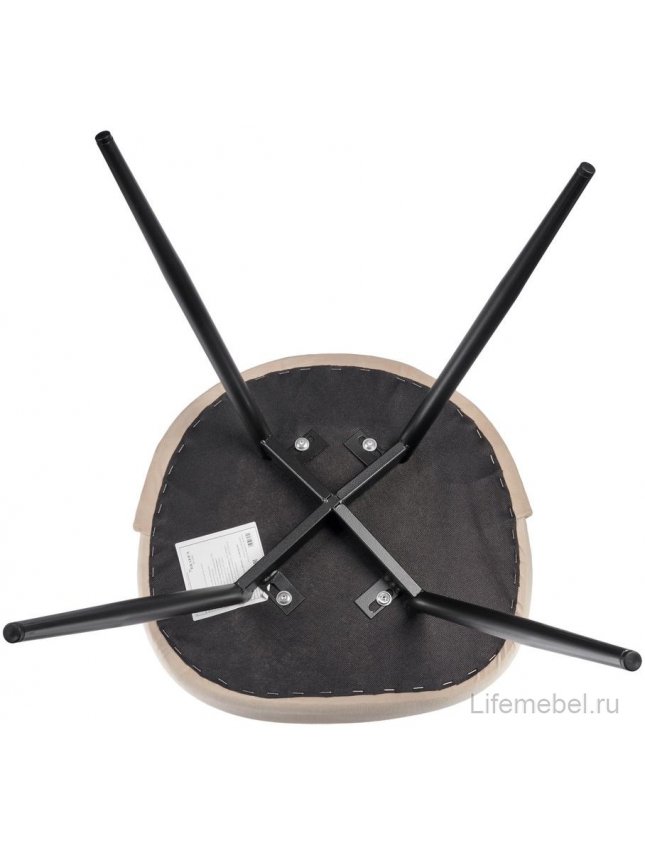 Стул на металлокаркасе Vivian латте / черный