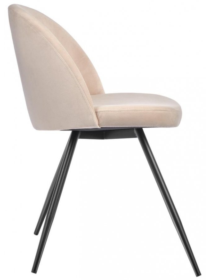 Стул на металлокаркасе Vivian латте / черный
