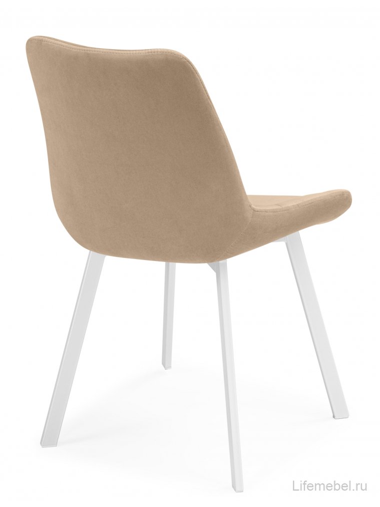 Стулья на металлокаркасе Челси 360 бежевый (ZD 210) / белый