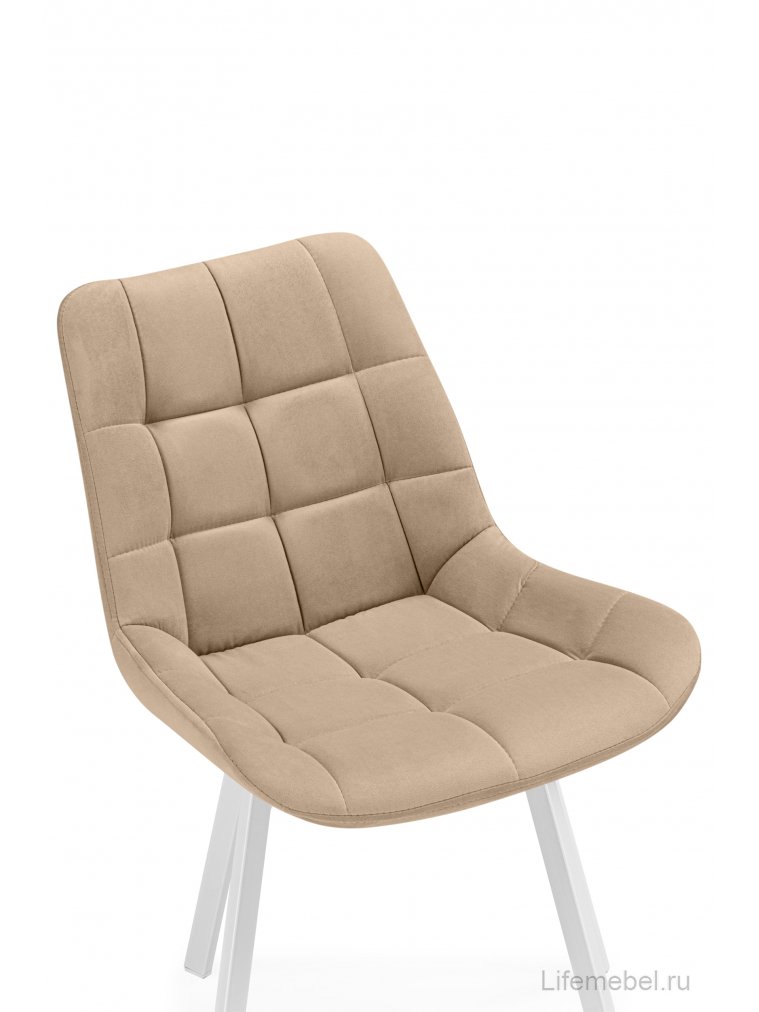 Стулья на металлокаркасе Челси 360 бежевый (ZD 210) / белый