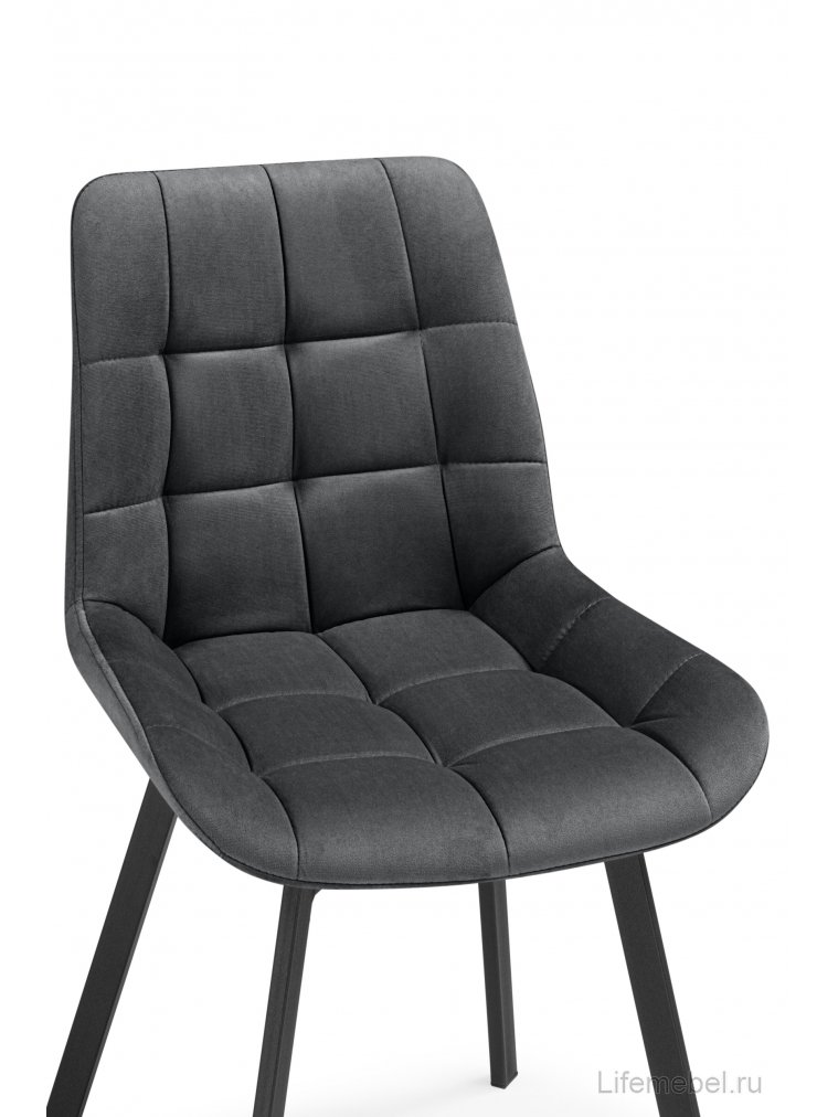 Стулья на металлокаркасе Челси 360 темно-серый (ZD 995) / черный