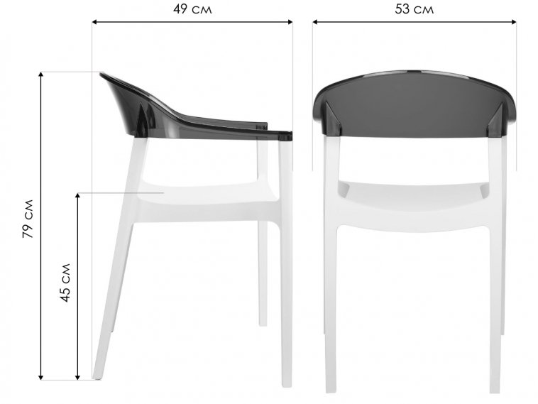 Пластиковое кресло Carmen черное