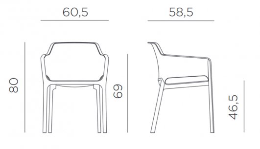 Пластиковое кресло Net белое