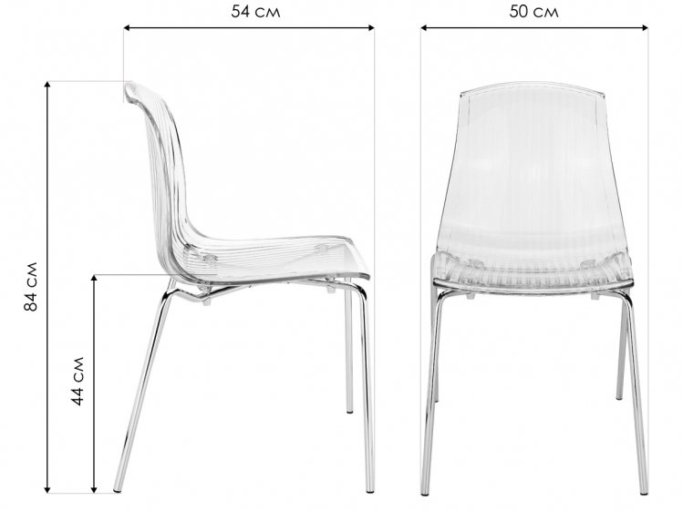 Пластиковый стул Allegra прозрачный