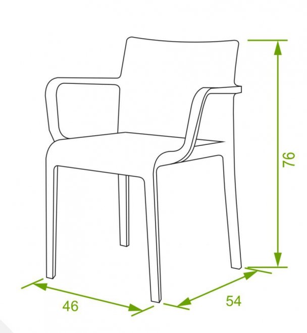 Пластиковый стул Turn с подлокотниками капучино
