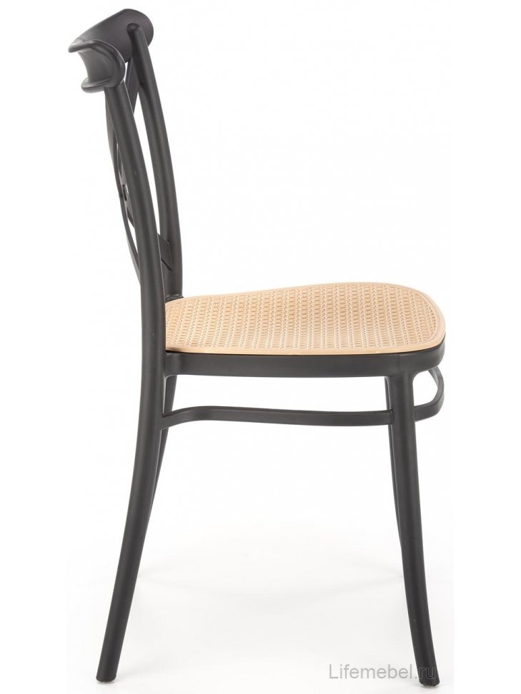 Пластиковый стул Бушме черный / коричневый