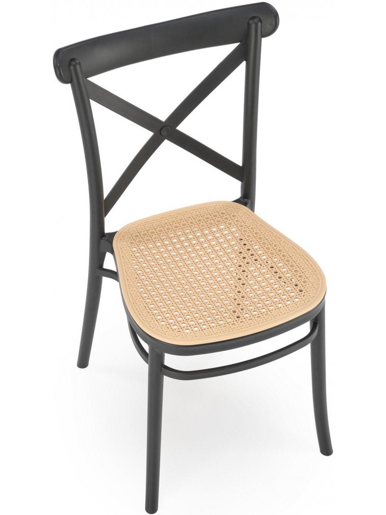 Пластиковый стул Бушме черный / коричневый