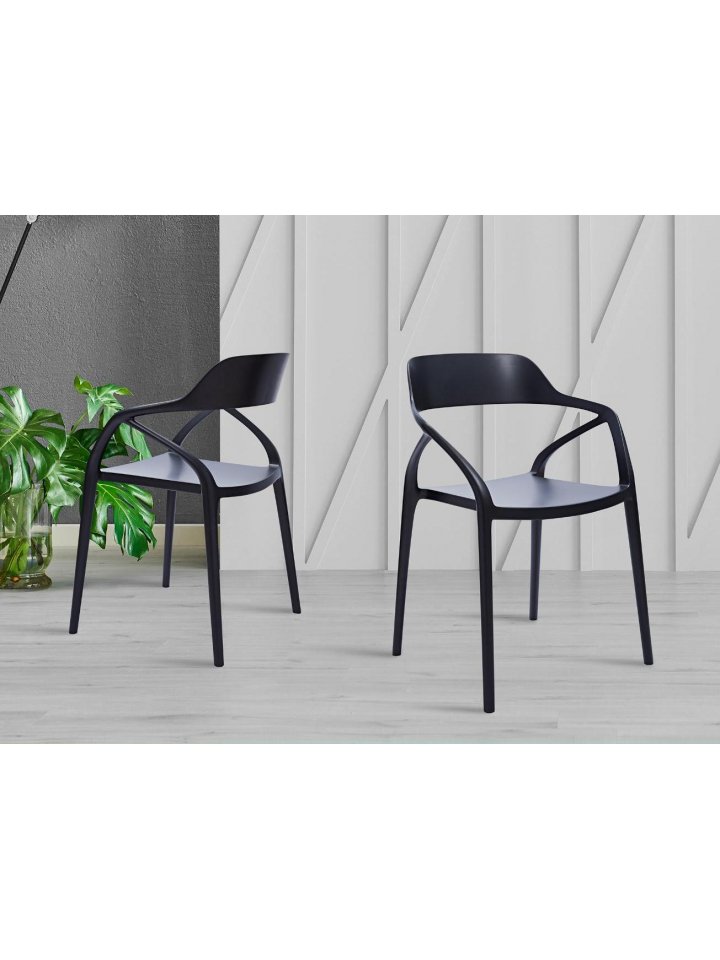 Пластиковый стул Capri чёрный