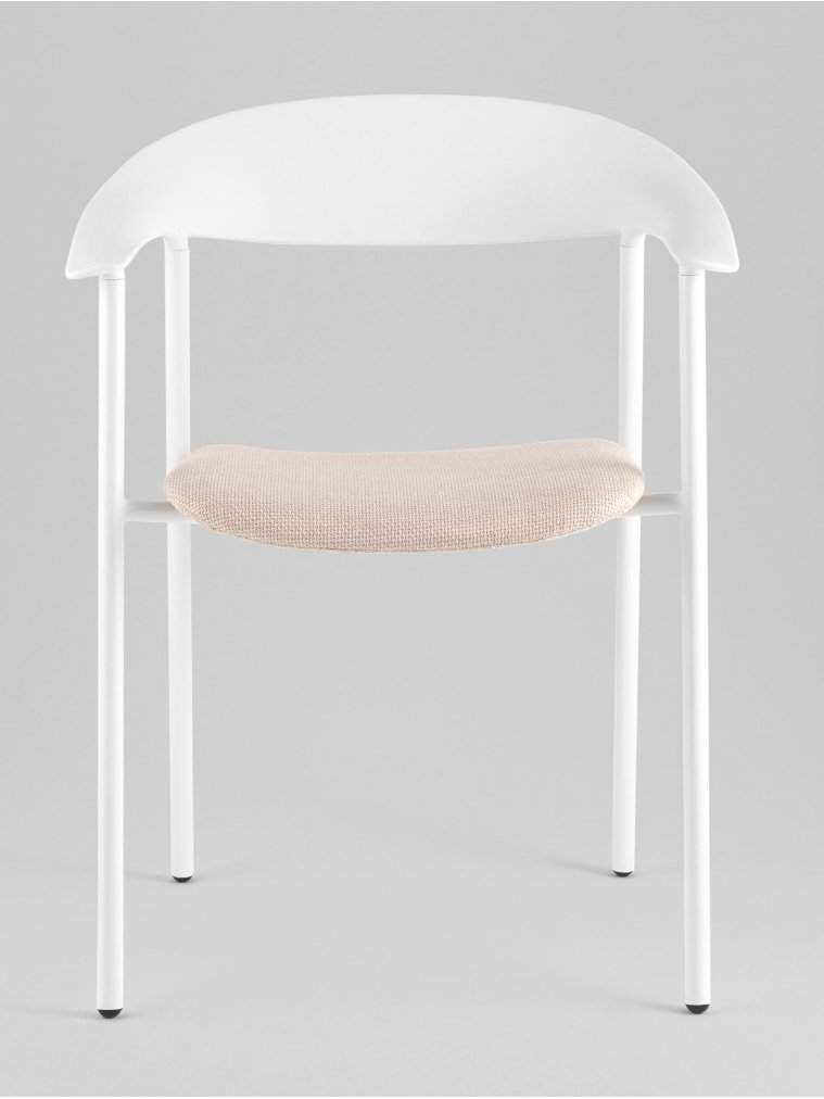 Пластиковый стул Сайли с подушкой белый