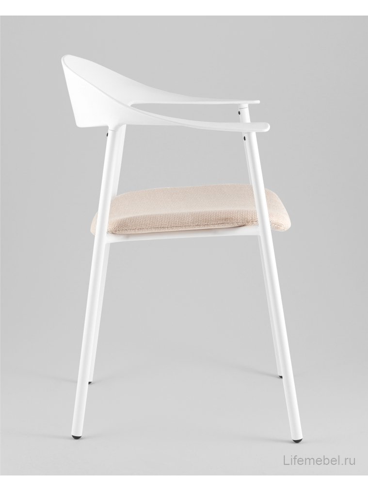 Пластиковый стул Eila с подушкой белый