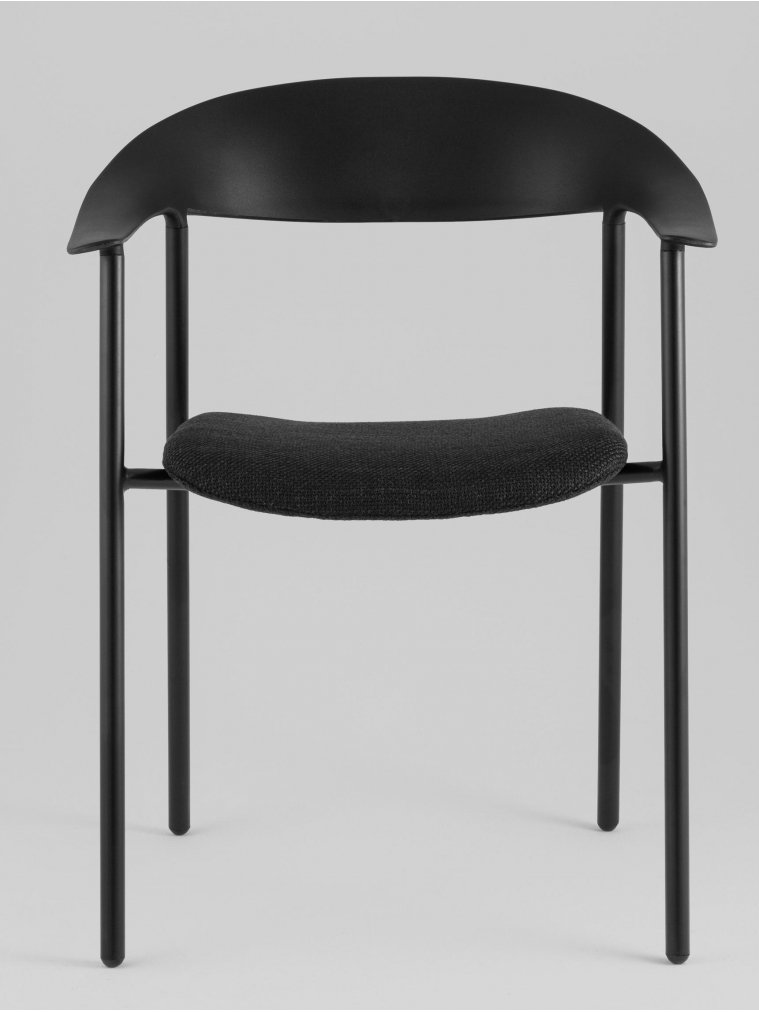 Пластиковый стул Сайли с подушкой черный