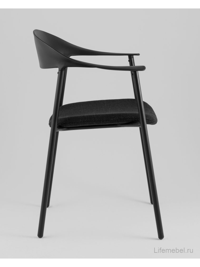 Пластиковый стул Eila с подушкой черный