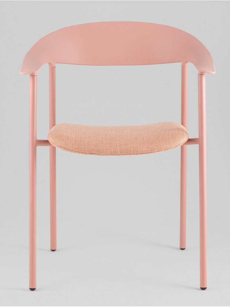 Пластиковый стул Сайли с подушкой розовый