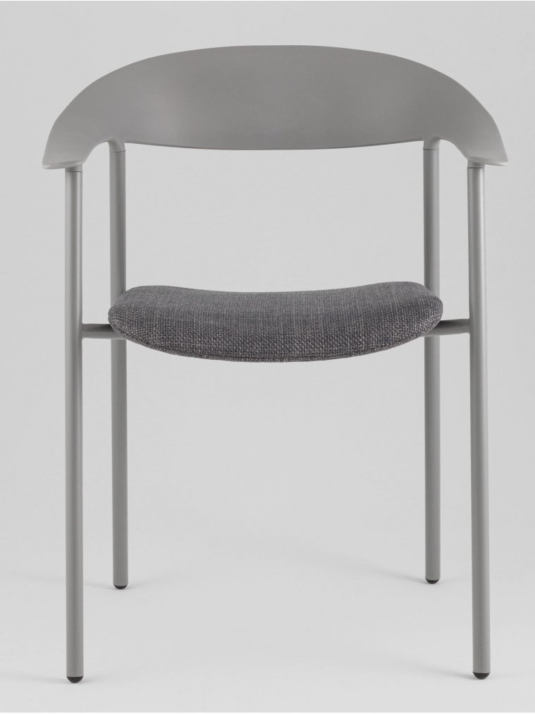 Пластиковый стул Сайли с подушкой серый